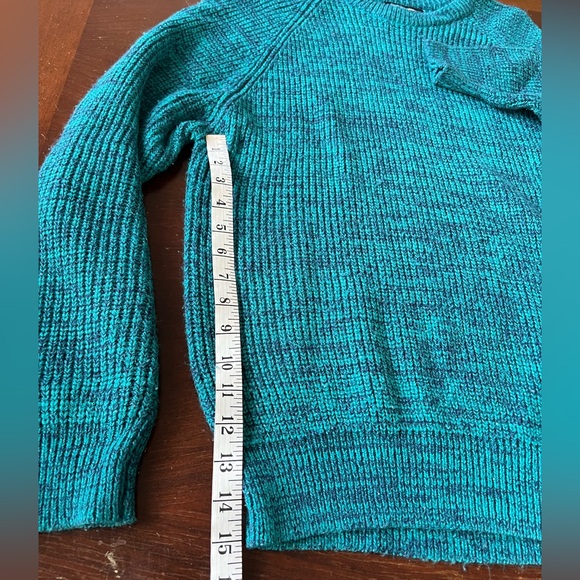 Expressions Men’s Knit Textured Sweater | Turquoise | L - Picture 8 of 9